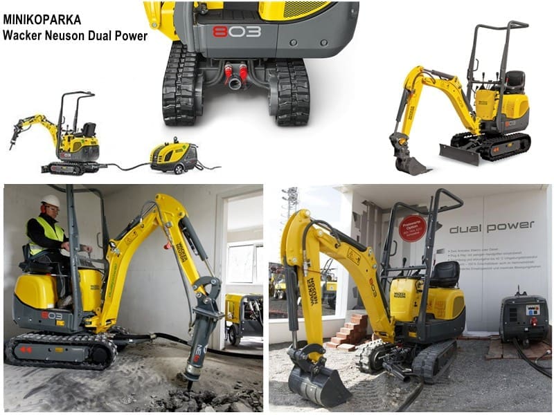 Niezwykła minikoparka Wacker Neuson Dual Power