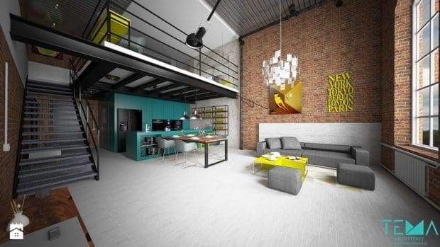 mieszkanie loft antresola